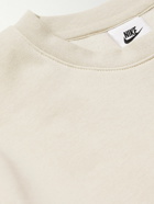 Nike - Sportswear Club Logo-Embroidered Cotton-Blend Jersey Sweatshirt - Neutrals