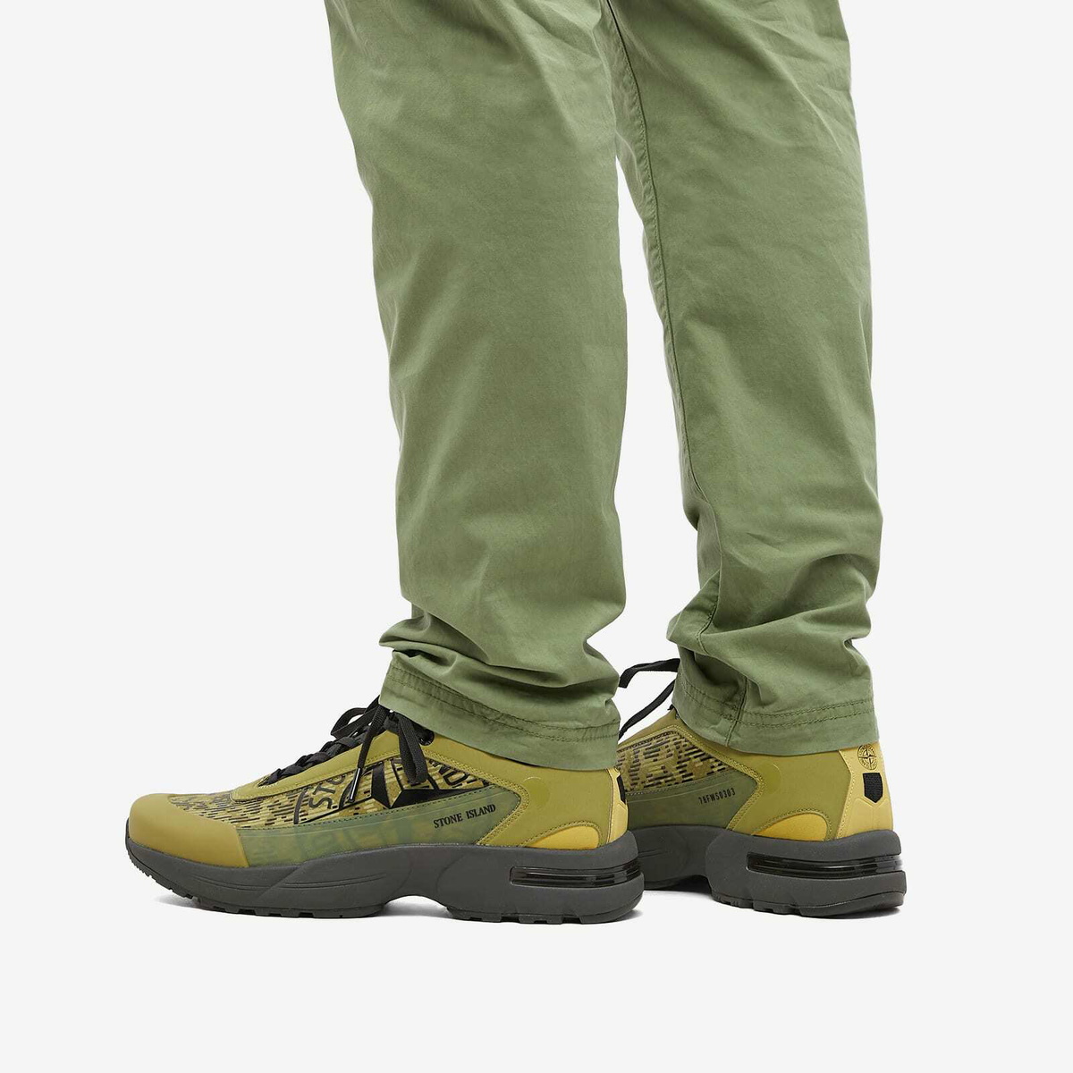 Stone Island Men's Grime Sneakers in Pistachio Stone Island