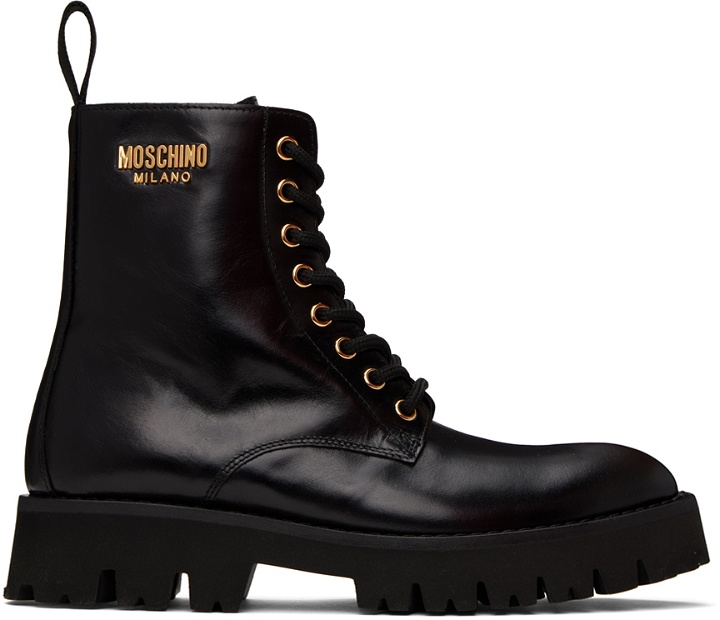 Photo: Moschino Black Plate Boots