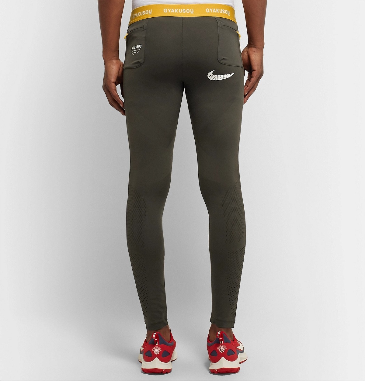 Nike x Undercover - GYAKUSOU Helix NRG Logo-Print Dri-FIT Running Tights -  Gray Nike x Undercover