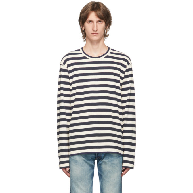 Photo: Junya Watanabe Blue and White Stripe Long Sleeve T-Shirt