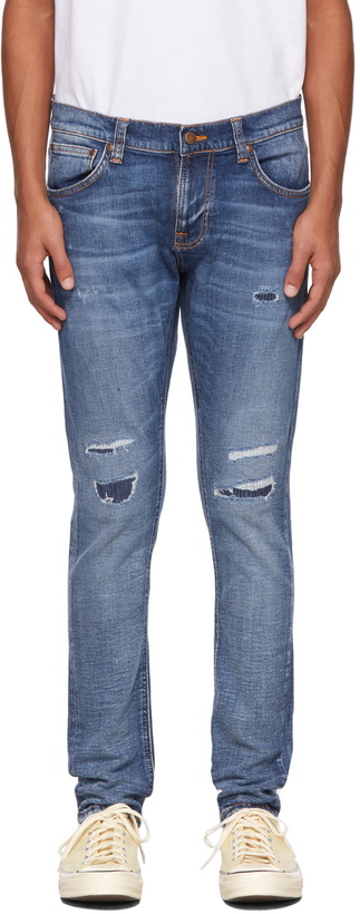 Photo: Nudie Jeans Blue Tight Terry Jeans