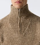 Auralee Wool half-zip sweater