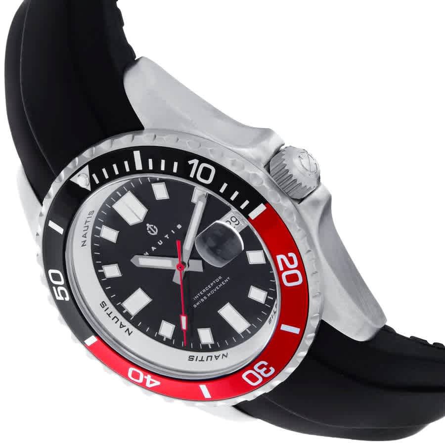 Nautis Interceptor Quartz Black Dial Mens Watch 19161G-E