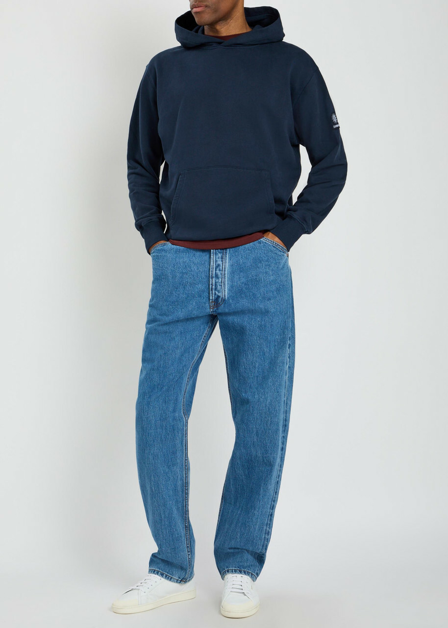 Sandbanks Logo-appliquéd Hooded Cotton Sweatshirt Navy
