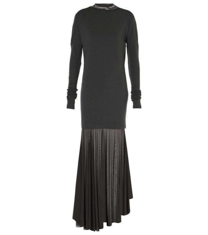 Photo: Lemaire Draped jersey and mesh maxi dress
