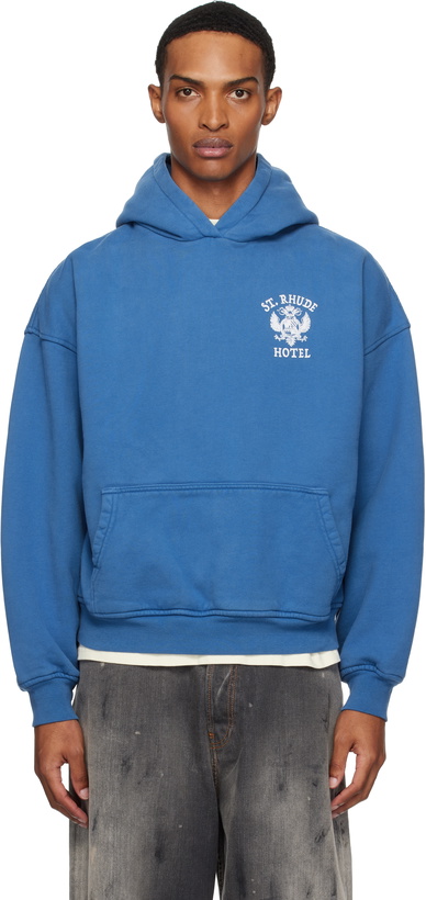 Photo: Rhude Blue 'St Rhude' Seal Hoodie
