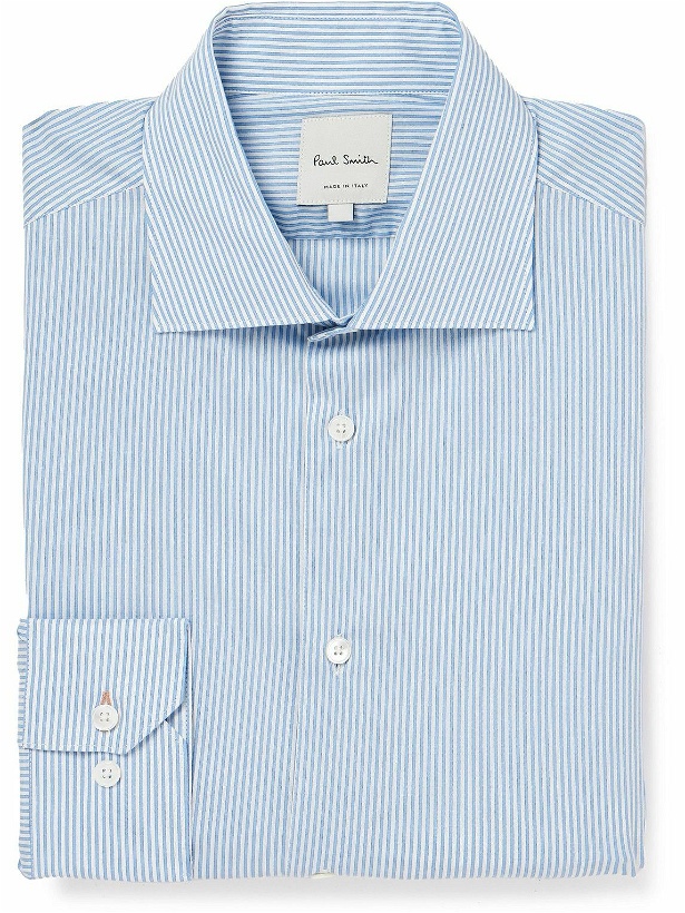 Photo: Paul Smith - Slim-Fit Striped Cotton Shirt - Blue