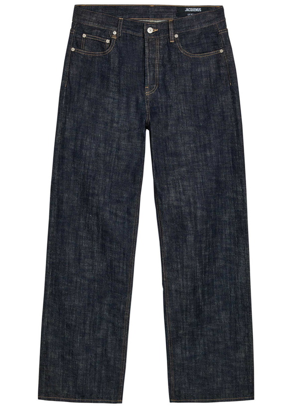 Photo: Jacquemus Le De-nimes Droit Wide-leg Jeans Navy