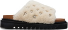 Toga Virilis Off-White Shearling Sandals