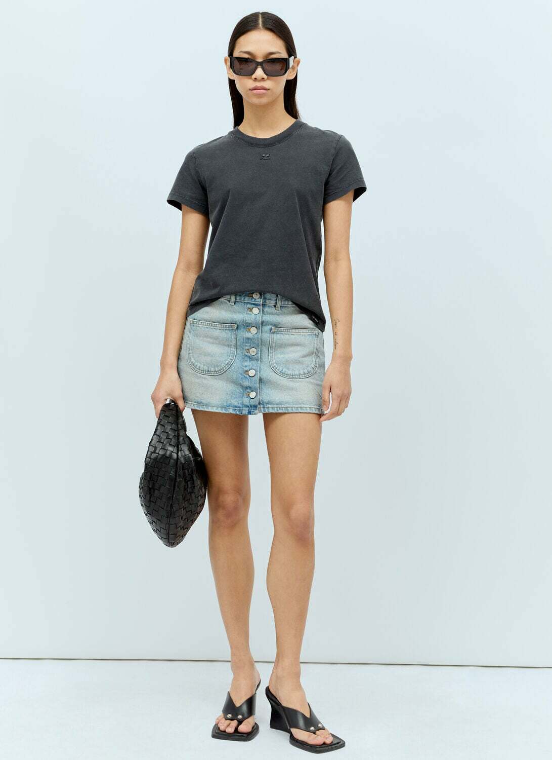 Courrèges Multiflex Denim Mini Skirt