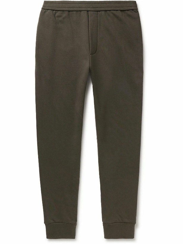 Photo: The Row - Edgar Tapered Cotton-Jersey Sweatpants - Green