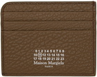 Maison Margiela Brown Logo Card Holder