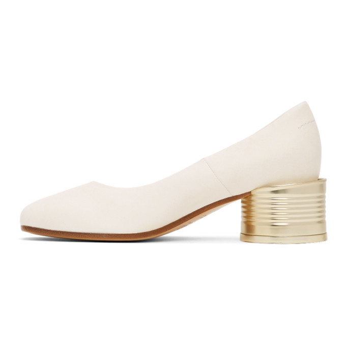 MM6 Maison Margiela White Tin Can Heel Pumps