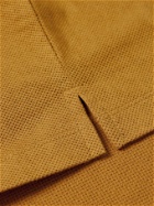 SUNSPEL - Riviera Slim-Fit Cotton-Mesh Polo Shirt - Yellow