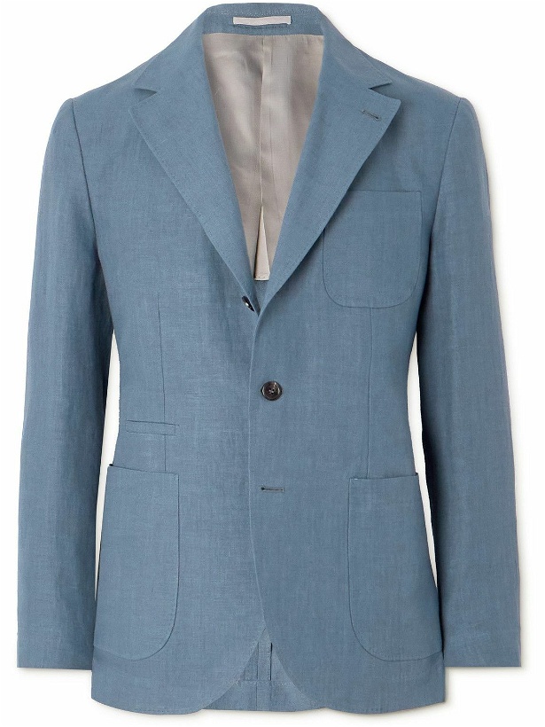 Photo: Brunello Cucinelli - Linen Suit Jacket - Blue