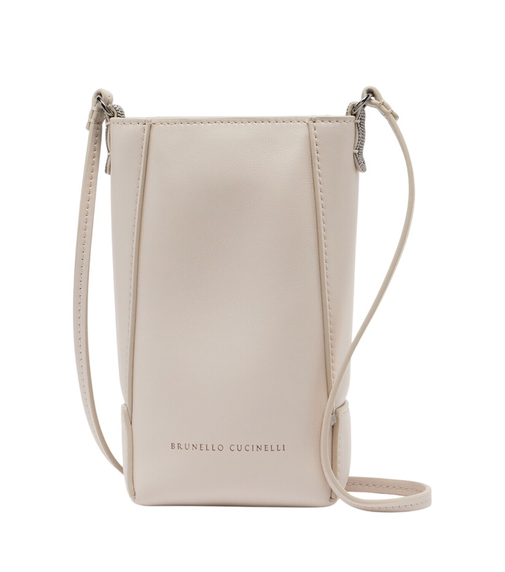Photo: Brunello Cucinelli Duo Mini Monili leather phone pouch
