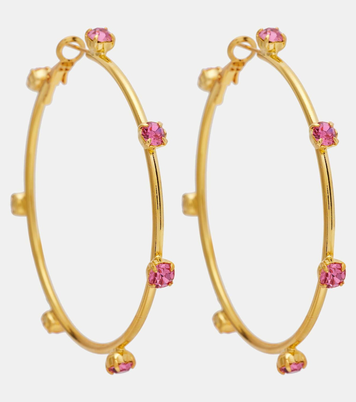 Magda Butrym Embellished gold-plated hoop earrings