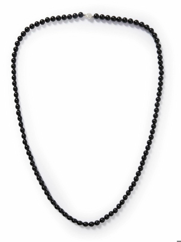 Photo: Needles - Silver-Tone and Onyx Beaded Necklace