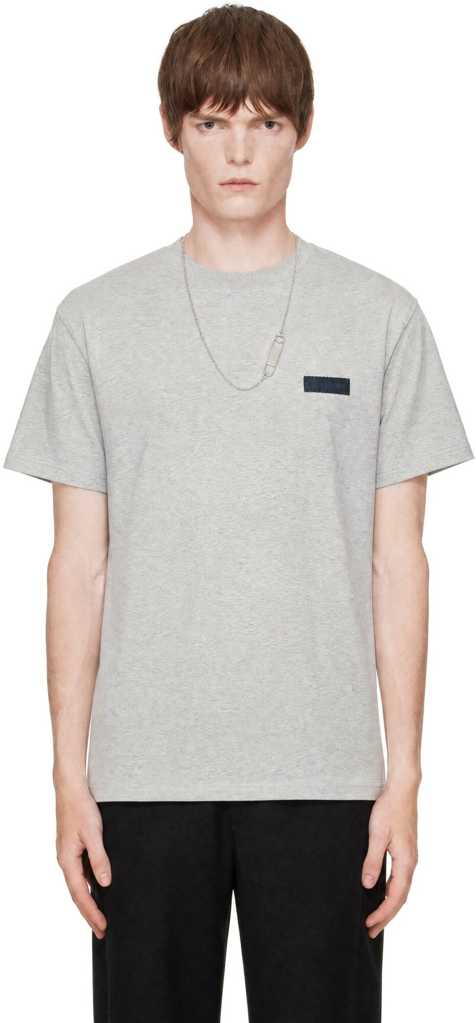 Givenchy Gray Regular Fit Logo T-shirt