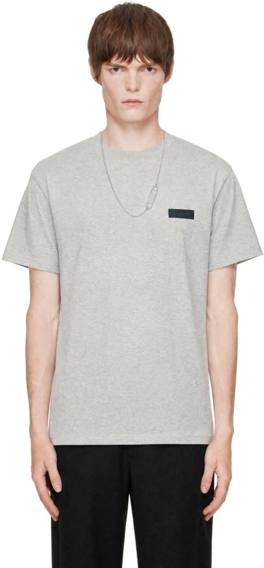 Photo: Givenchy Gray Regular Fit Logo T-shirt