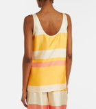 Eres Sorbets striped silk twill top