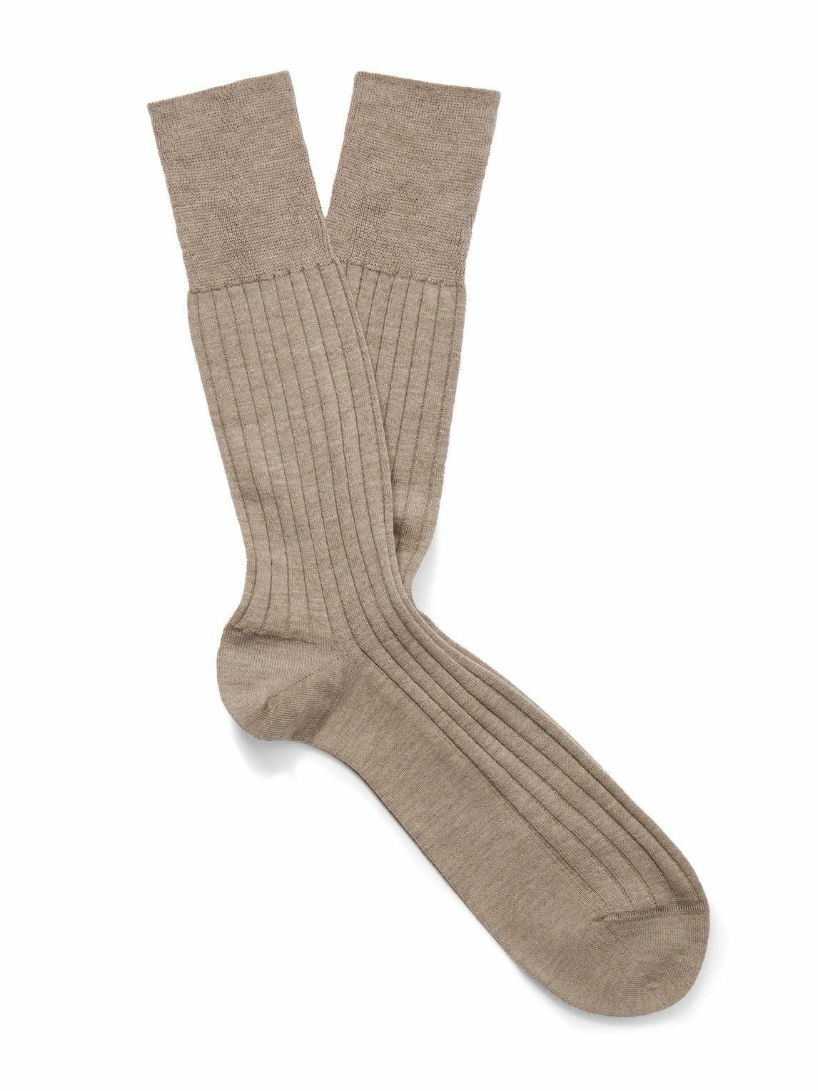 Falke - No 2 Ribbed Cashmere-Blend Socks - Neutrals