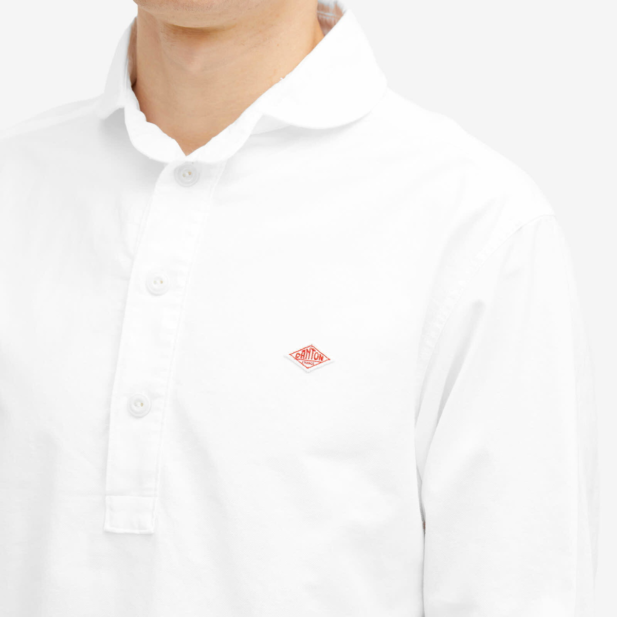 Danton Men's Popover Shirt in White Danton