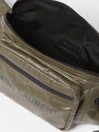 SAINT LAURENT - Nuxx Logo-Print Nylon-Ripstop Belt Bag - Green