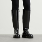 KASSL Editions Women's x Tretorn Tijntje Shiny Knee High Boot in Shiny Black