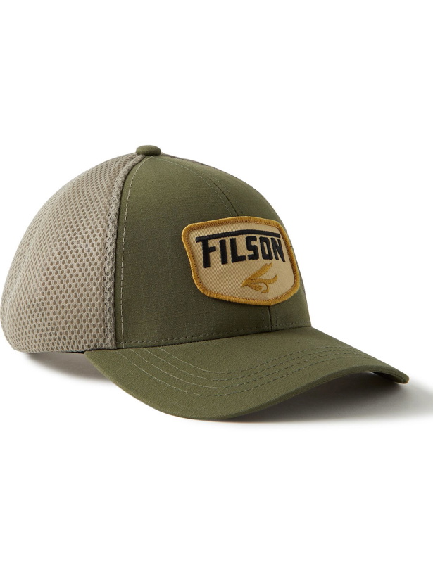 Photo: FILSON - Logger Logo-Appliquéd Mesh and Cotton-Ripstop Baseball Cap