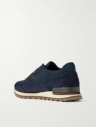 Mr P. - Carlos Suede and Mesh Sneakers - Blue