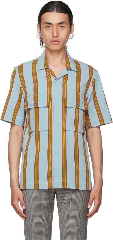 Photo: Paul Smith Blue Striped Short Sleeve Shirt
