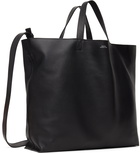 A.P.C. Black Medium Maiko Horizontal Shopper Tote