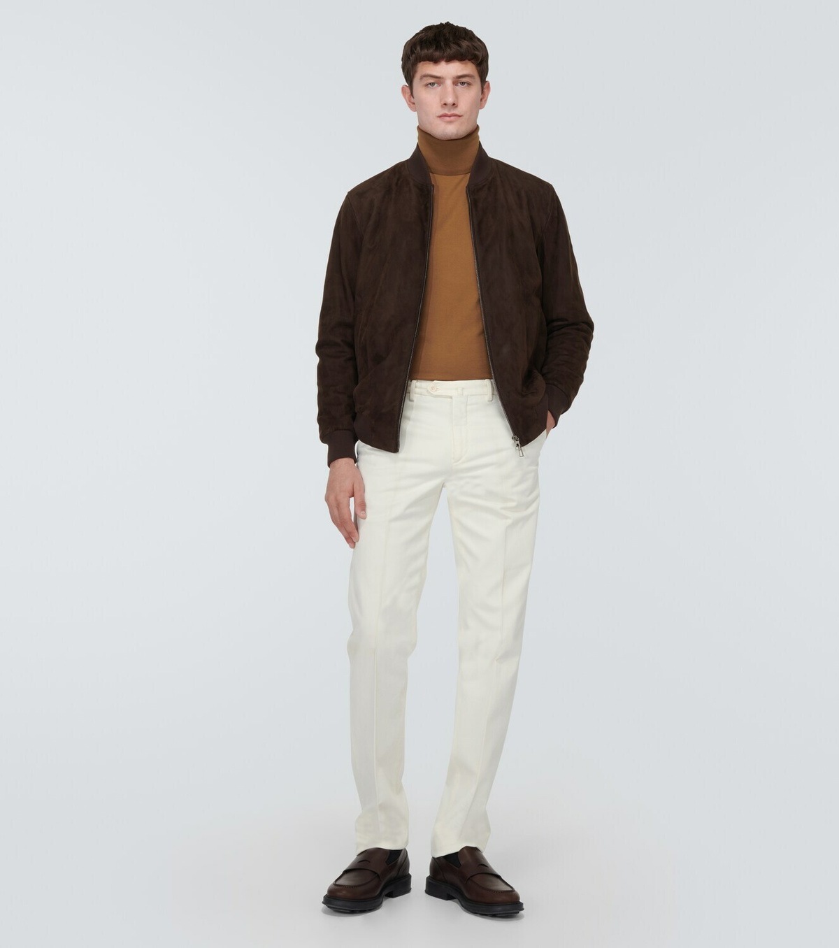 Loro Piana Suede bomber jacket Loro Piana