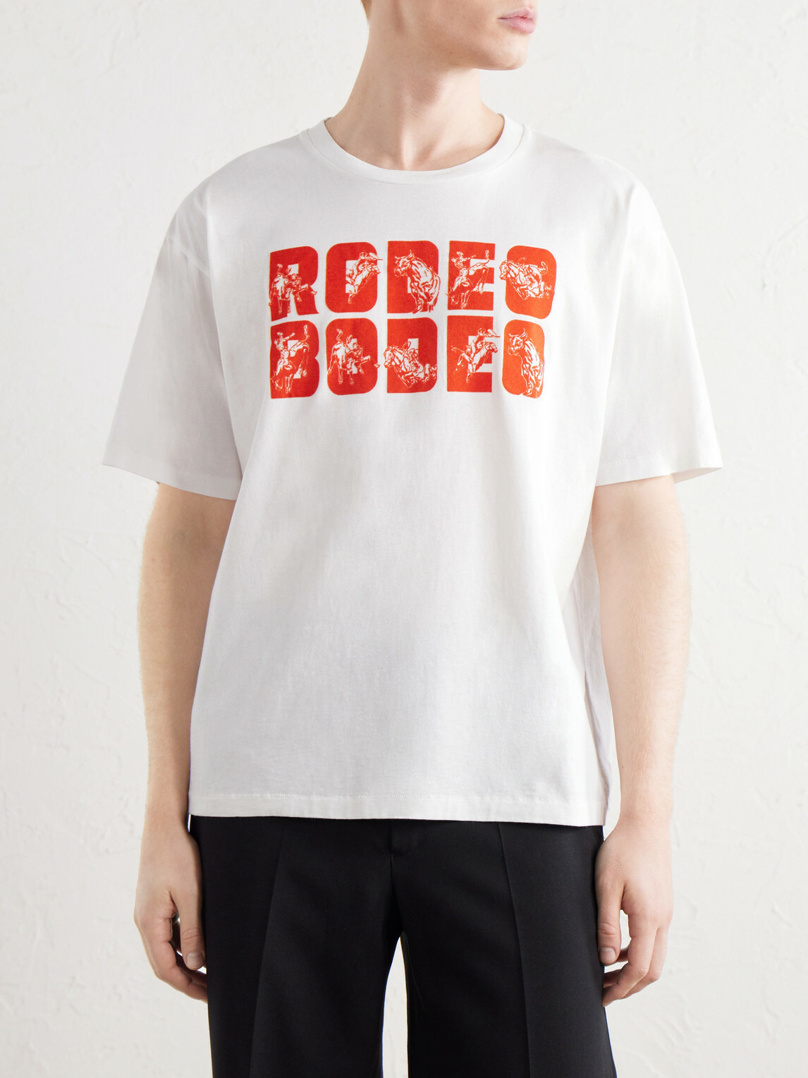 BODE - Rodeo Bodeo Printed Cotton-Jersey T-Shirt - Neutrals