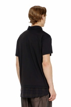 Diesel Jersey polo shirt with check flannel trims - Polos Mens in Black