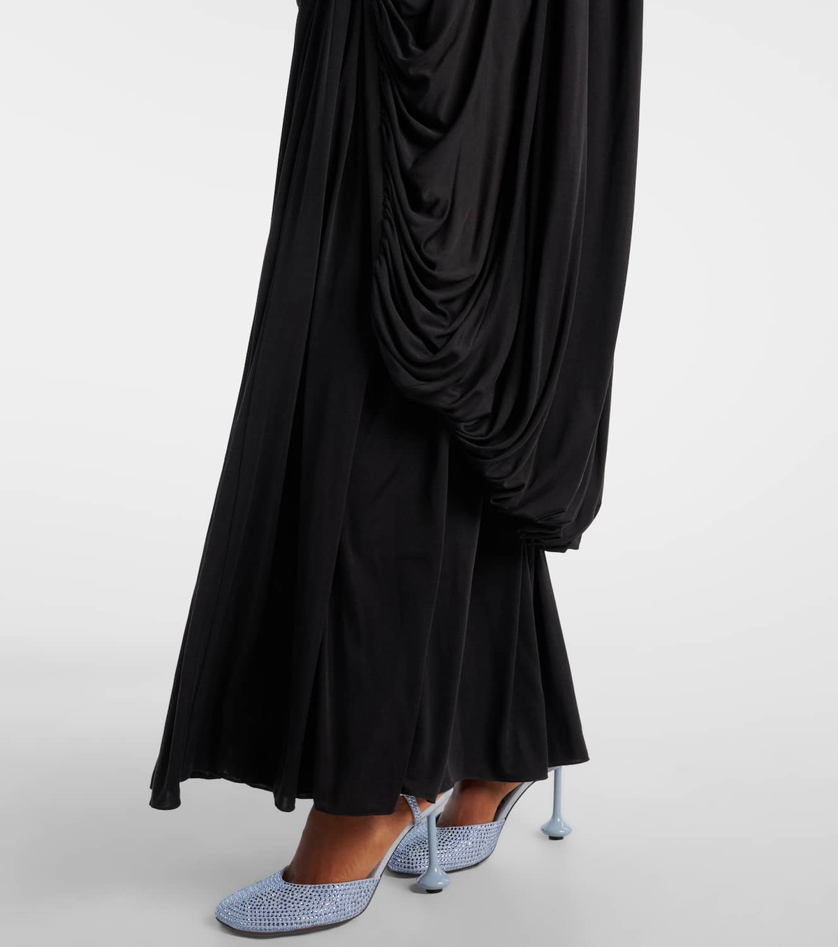 Loewe Embellished draped silk gown
