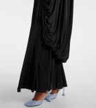 Loewe Embellished draped silk gown