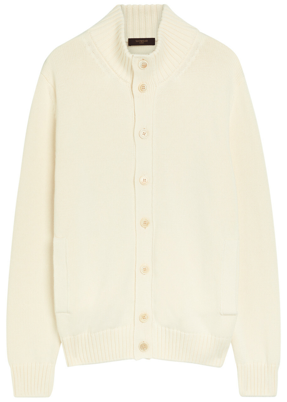 Slowear Ribbed Cotton-knit Cardigan
