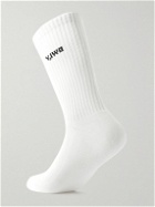 Y,IWO - Hardwear Jacquard-Knit Ribbed Stretch-Cotton Socks