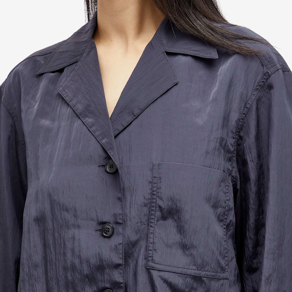 Low Classic Women's Crinkle 2-Way Shirt in Navy