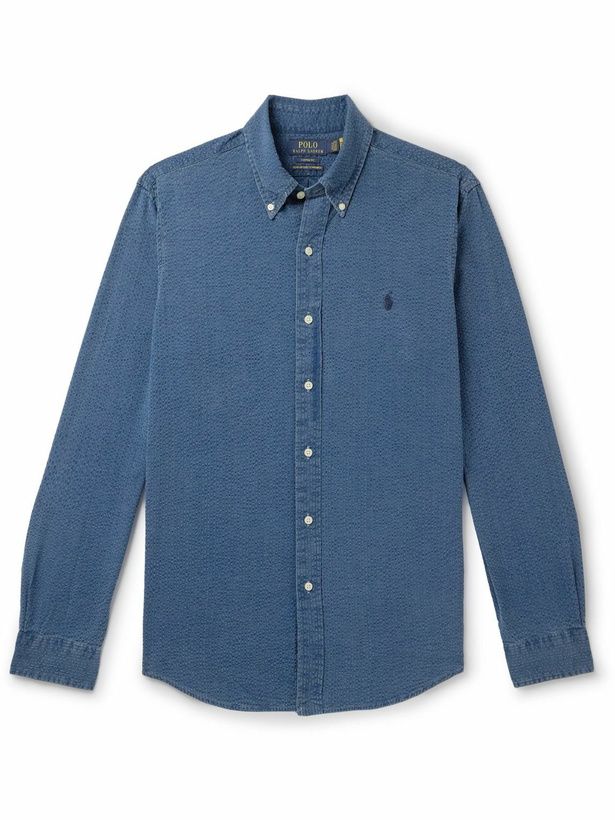 Photo: Polo Ralph Lauren - Cotton-Seersucker Shirt - Blue