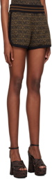 Moschino Brown Jacquard Shorts