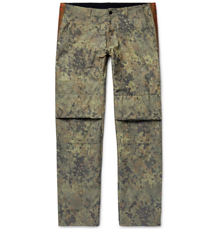 Photo: Resort Corps - Webbing-Trimmed Camouflage-Print Cotton-Blend Trousers - Green