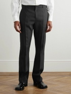 LOEWE - Straight-Leg Wool and Silk-Blend Tuxedo Trousers - Black