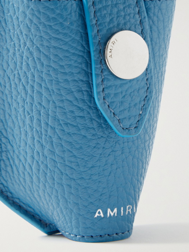 Photo: AMIRI - Full-Grain Leather Hand Sanitiser Pouch Key Fob