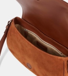 Alexander McQueen T-Bar Small suede shoulder bag