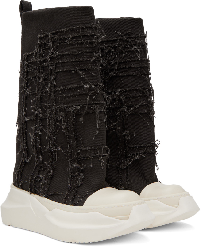 Rick Owens DRKSHDW Gray Slashed Fogachine Sneakers Rick