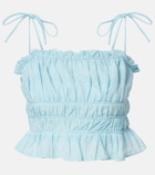 Melissa Odabash Freya broderie anglaise cotton crop top
